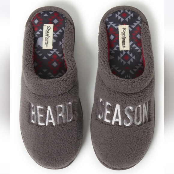 Men's Dearfoams Cozy Comfort Slippers, Beard Season - Picture 8 of 8